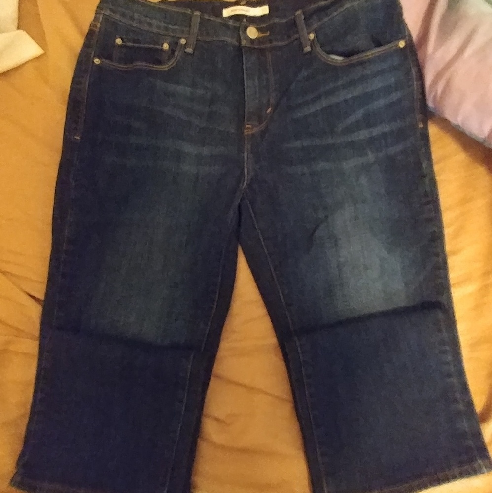 Dark blue straight jeans